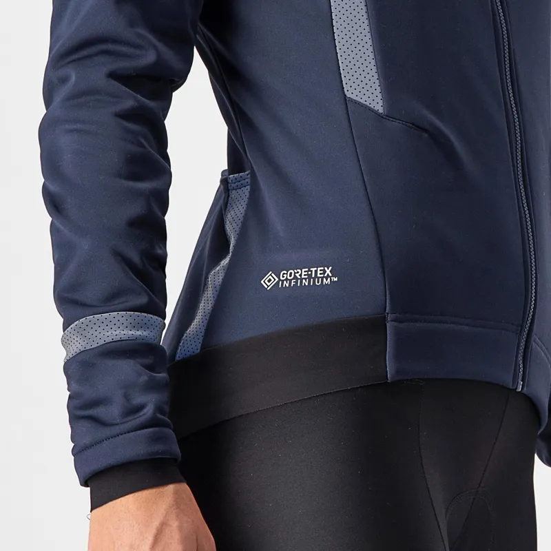 Castelli Dinamica 2 Women's Jacket in Savile Blue/Silver Reflex-2