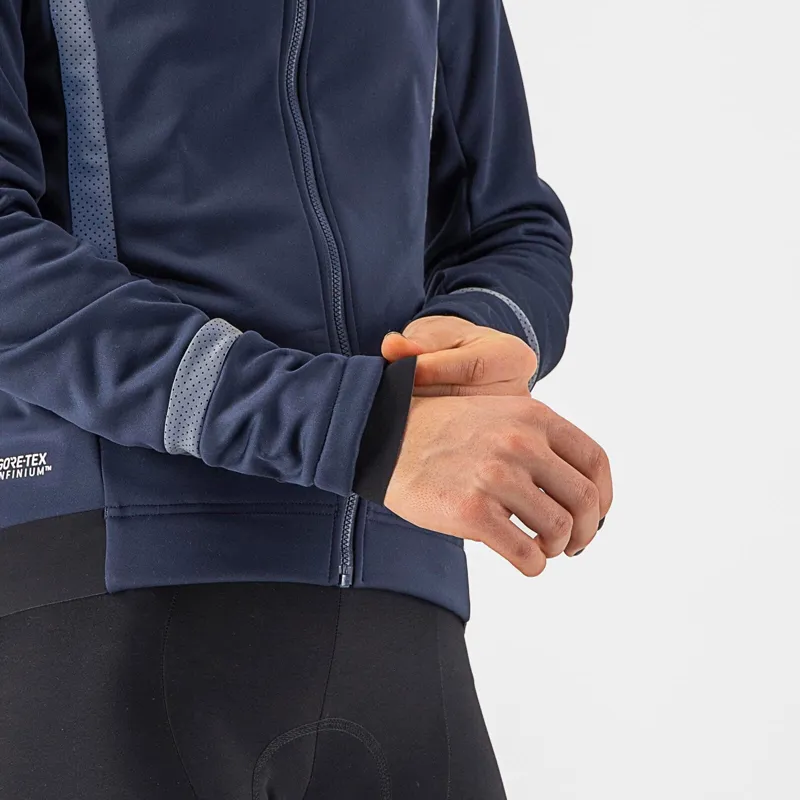 Castelli Dinamica 2 Women's Jacket in Savile Blue/Silver Reflex-3