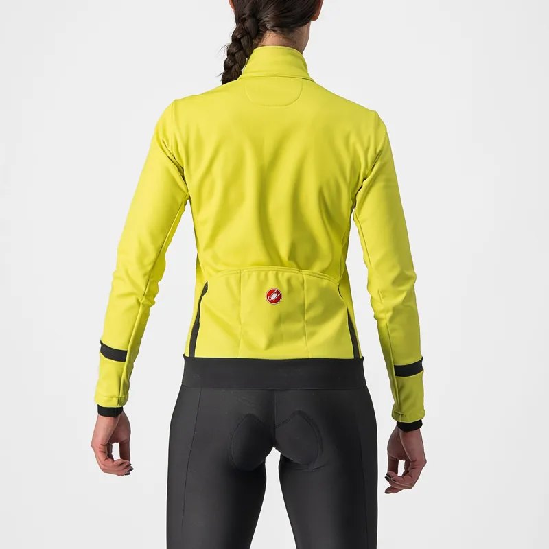 Castelli Dinamica 2 Women's Jacket in Brilliant Yellow/Dark Grey Reflex-1