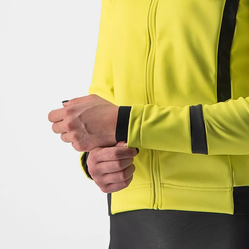 Castelli Dinamica 2 Women's Jacket in Brilliant Yellow/Dark Grey Reflex-4