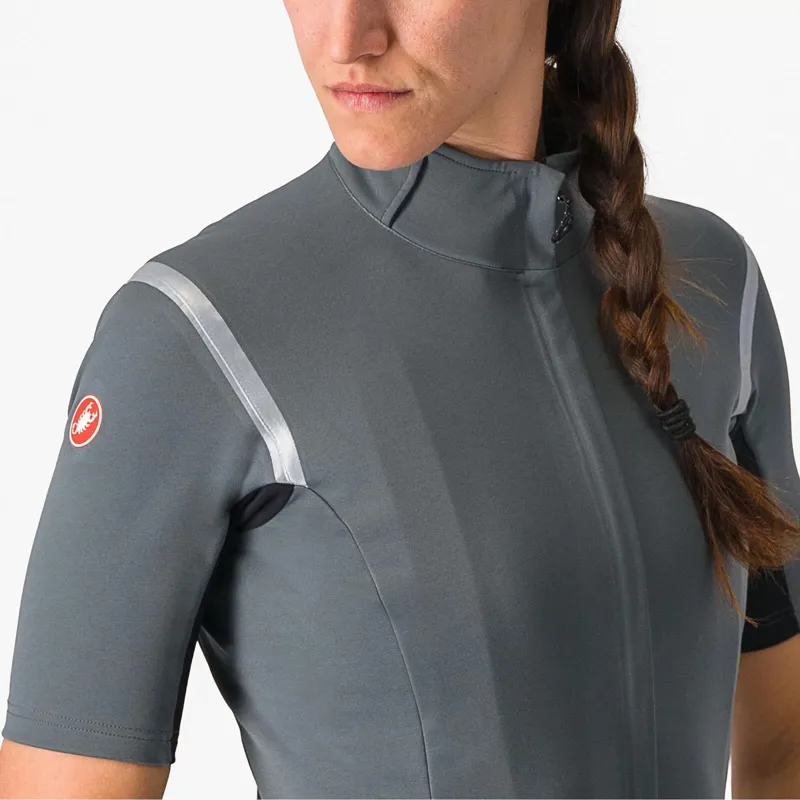  Castelli Gabba RoS 2 Women's Short Sleeve Jersey in Urban Grey/Silver Reflex-2