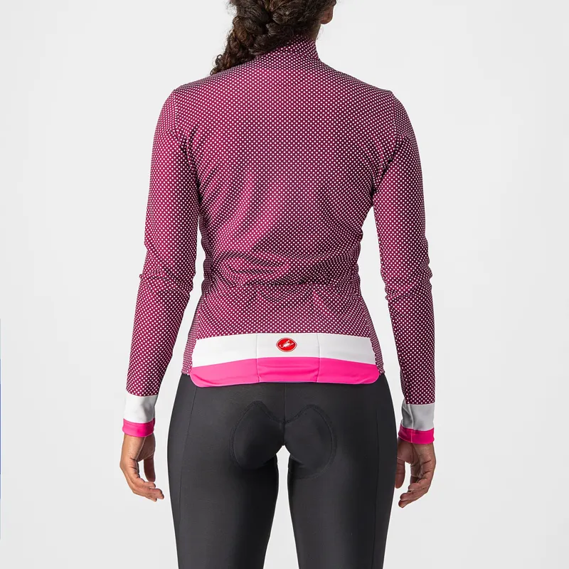 Castelli Volare Long Sleeve Women's Jersey in Cyclamen/White/Pink Fluo-1