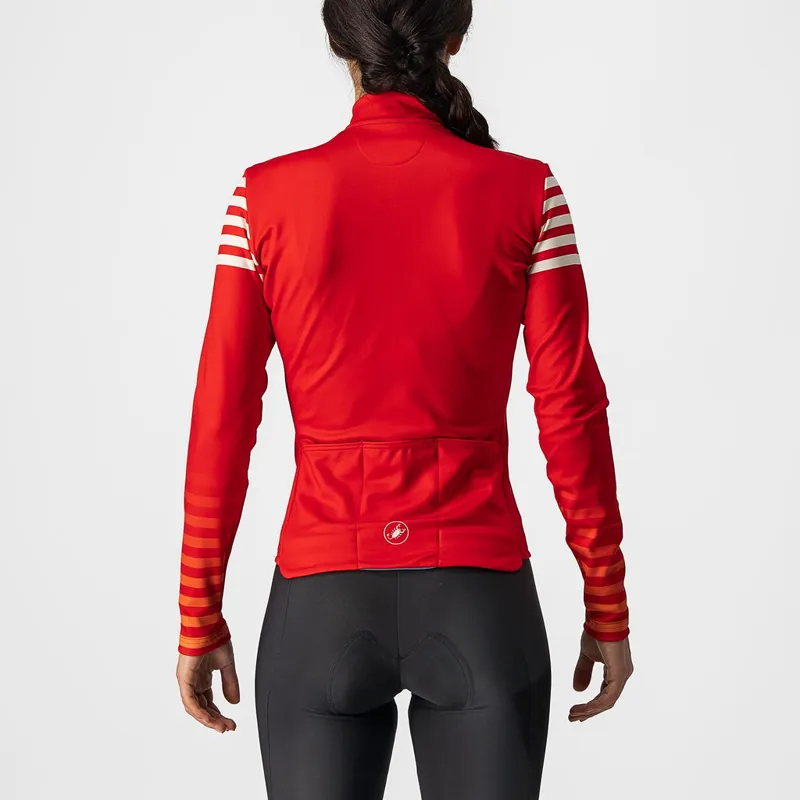 Castelli Autunno Long Sleeve Women's Jersey in Red/White-3