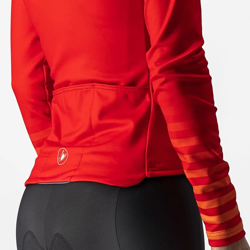Castelli Autunno Long Sleeve Women's Jersey in Red/White-1