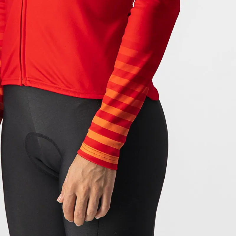 Castelli Autunno Long Sleeve Women's Jersey in Red/White-2
