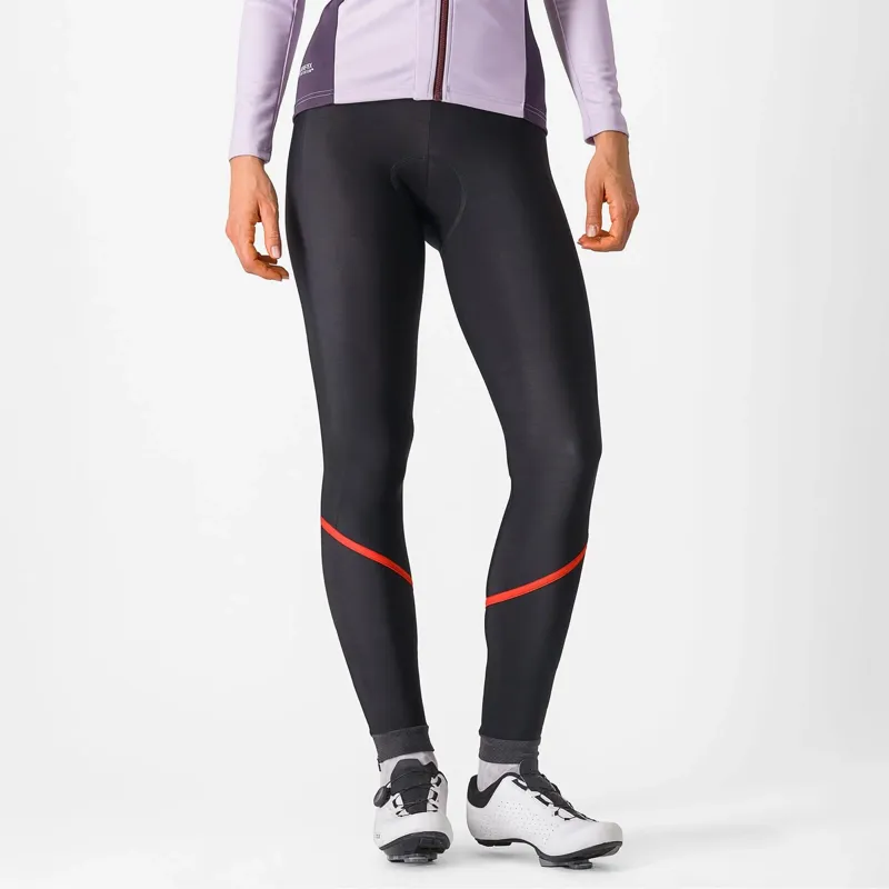 Castelli Velocissima DT Women's Bib Tights in Black/Hibiscus-2