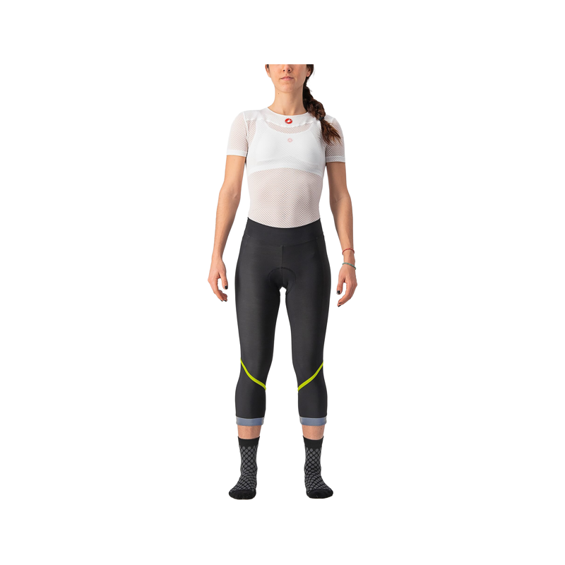 Balfes Bikes Castelli Velocissima Thermal Women's Knickers in Black/Electric Lime/Silver Reflex | Free postage over £30, £10 off first order, price match & 0% finance.