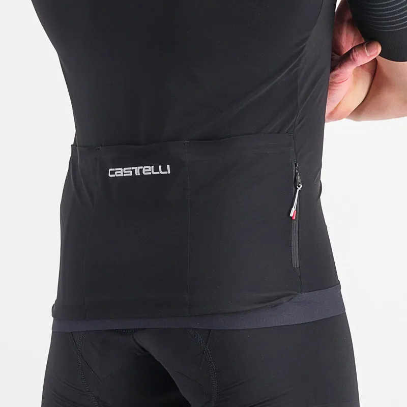 Castelli Premio Black Short Sleeve Jersey in Black/Black-3