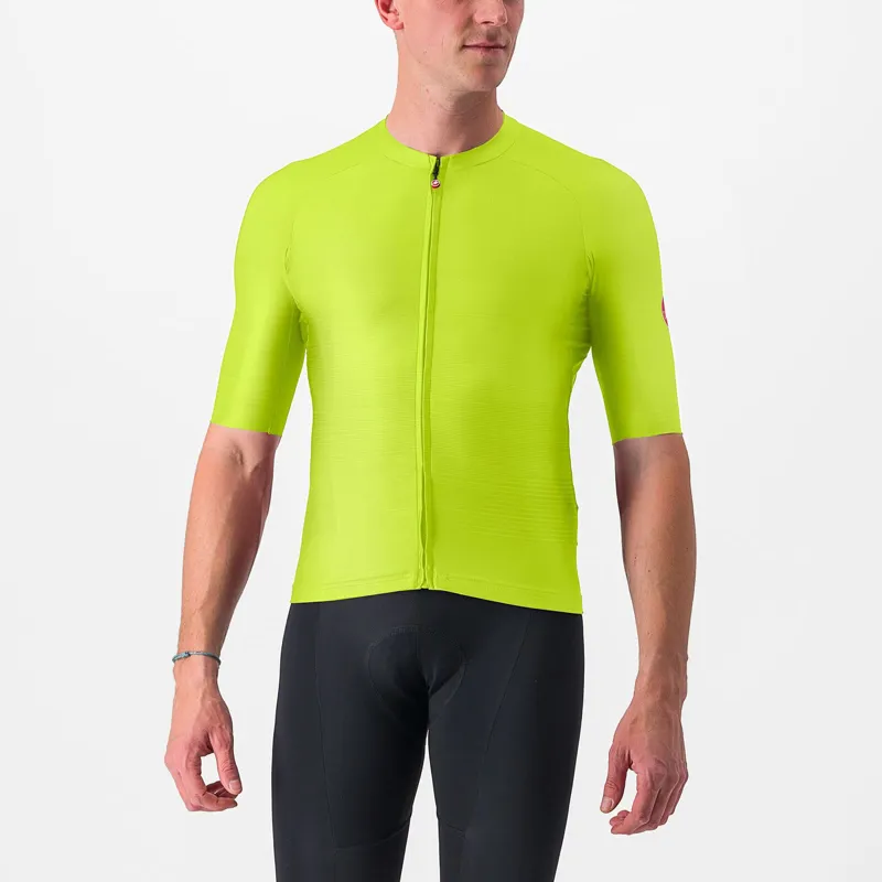 Castelli Aero Race 6.0 Short Sleeve Jersey in Electric Lime