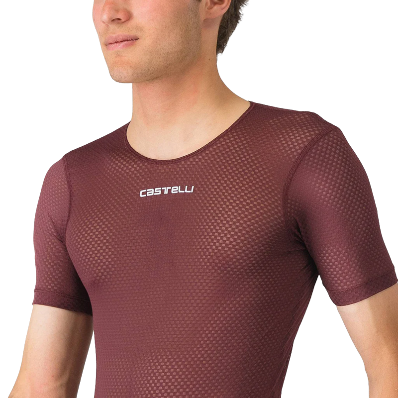 Castelli Pro Mesh 2.0 Base Layer in Deep Bordeaux-1