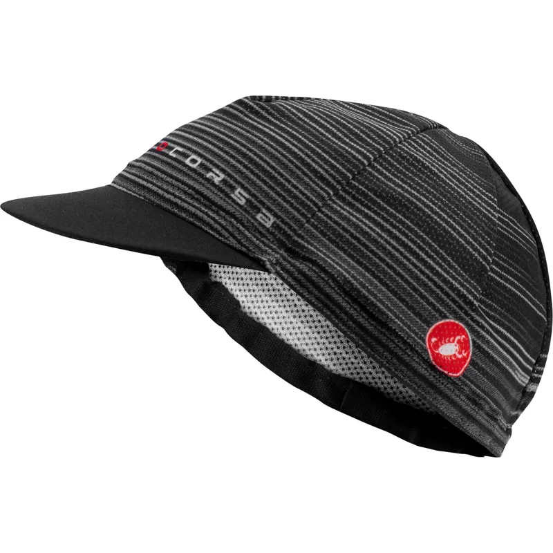 Castelli Rosso Corsa Cycling Cap in Black