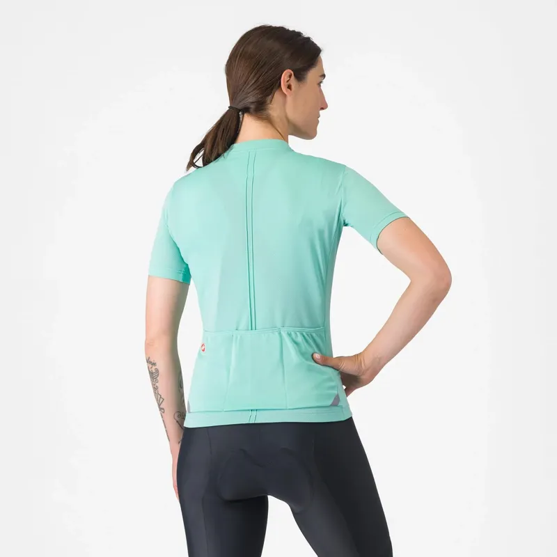 Castelli Anima 4 Women's Short Sleeve Jersey in Pool Blue-1