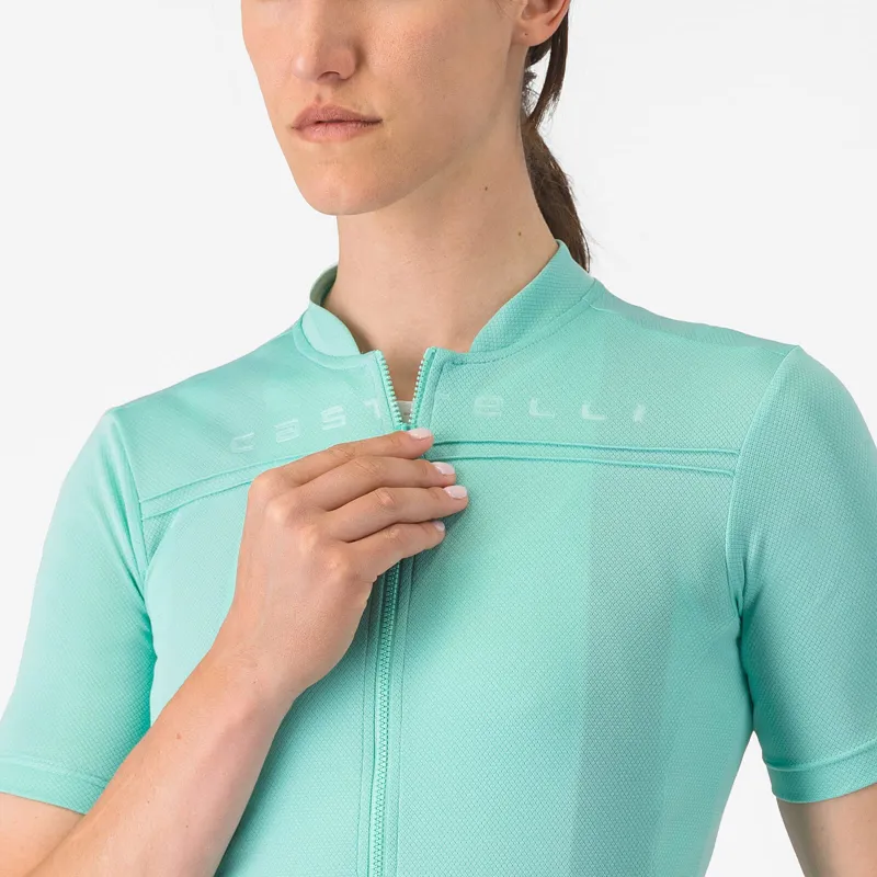 Castelli Anima 4 Women's Short Sleeve Jersey in Pool Blue-2