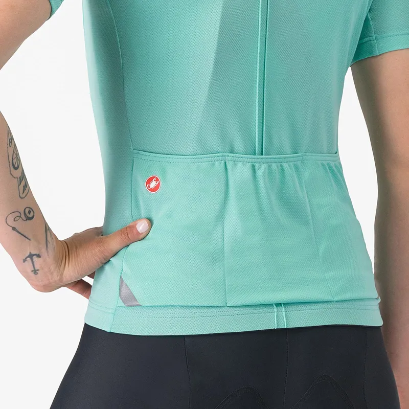 Castelli Anima 4 Women's Short Sleeve Jersey in Pool Blue-4