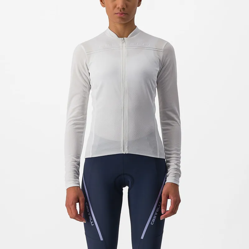 Castelli Anima 4 Long Sleeve Women's Jersey in Ivory