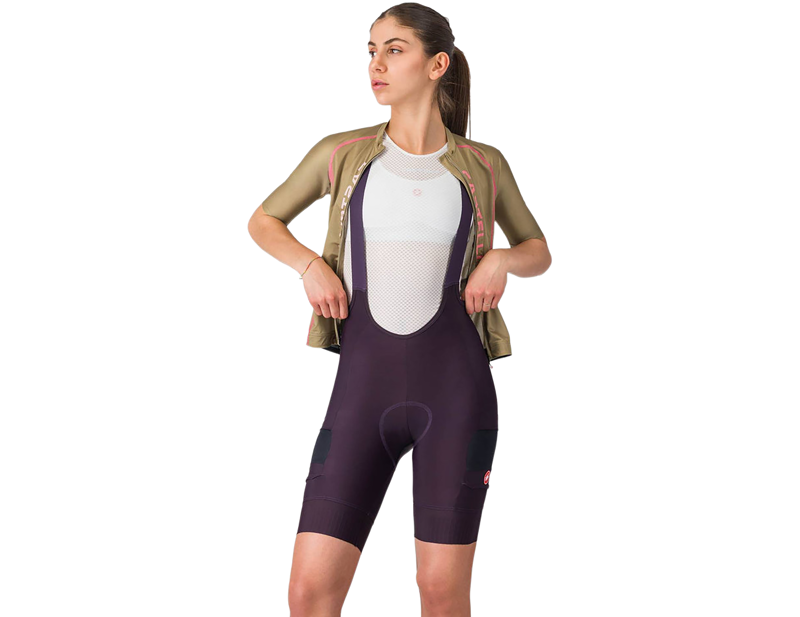 Castelli Unlimited Cargo Women's Bib Shorts in Dark Night Shade