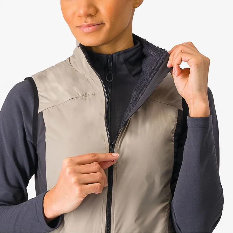 Castelli Unlimited Women's Puffy Vest in Clay/Dark Grey-2
