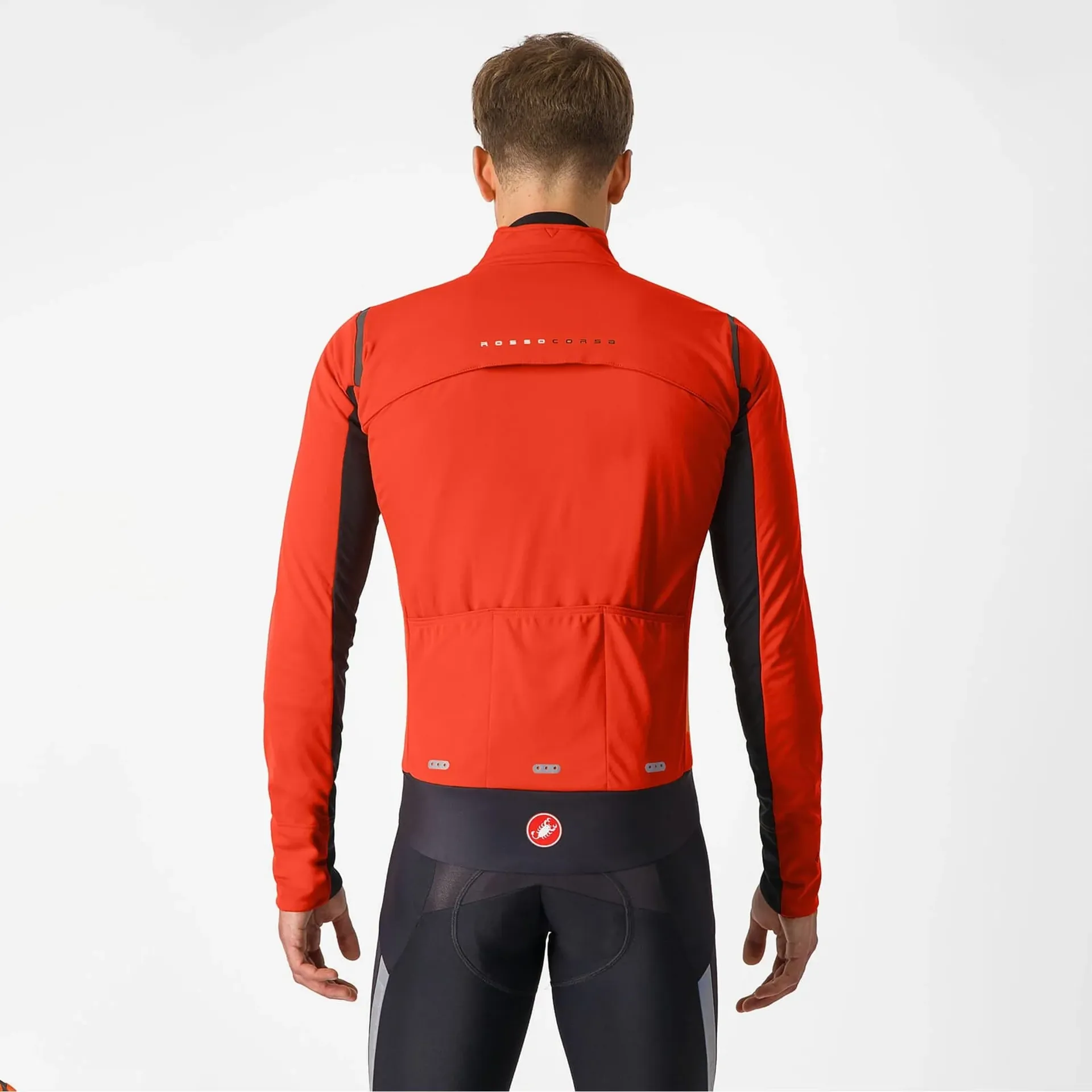 Castelli Alpha Doppio RoS Jacket in Red Ochre/Black Reflex/Black