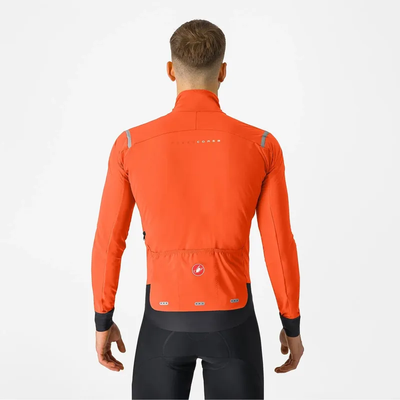 Castelli Alpha Flight RoS Jacket in Brilliant Orange/Black Reflex-1