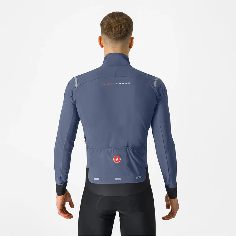 Castelli Alpha Flight RoS Jacket in Twilight Blue/Silver Reflex-1