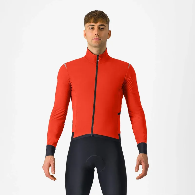 Castelli Alpha Flight RoS Jacket in Red Ochre/Black Reflex/Black