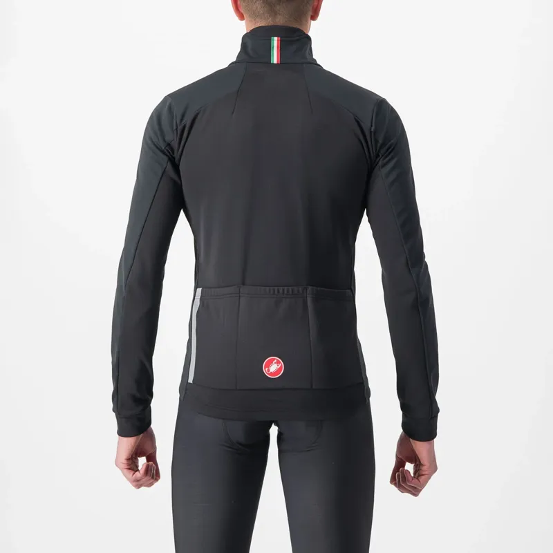 Castelli Entrata Jacket in Black/Red-1