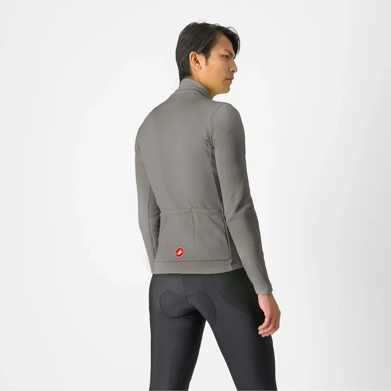Castelli Entrata Thermal Long Sleeve Jersey in Gunmetal Grey/Silver Grey-1