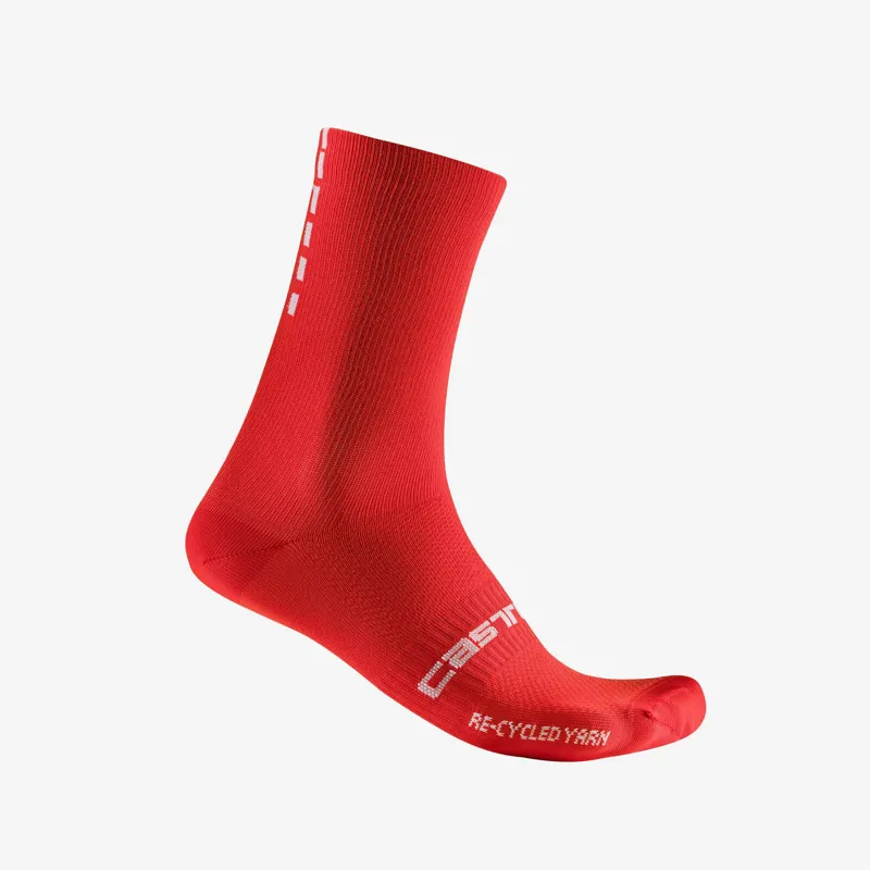Castelli Re-Cycle Thermal 18 Socks in Red