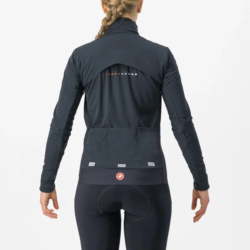 Castelli Alpha Doppio RoS Women's Jacket in Light Black/Silver Reflex/Dark-1