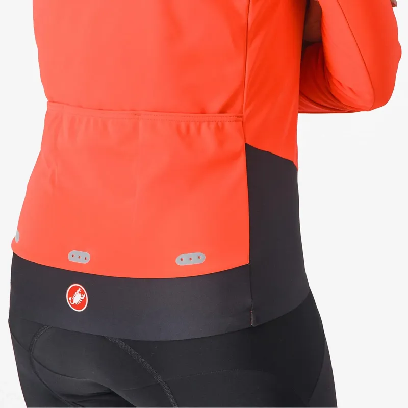  Castelli Alpha Doppio RoS Women's Jacket in Brilliant Pink/Dark Grey-6