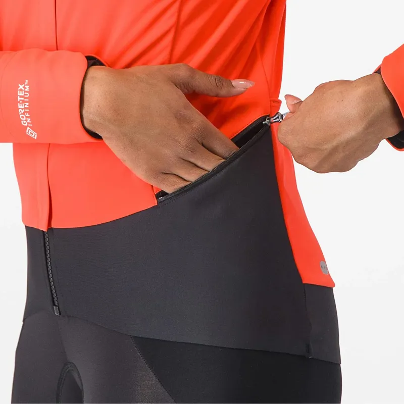  Castelli Alpha Doppio RoS Women's Jacket in Brilliant Pink/Dark Grey-4