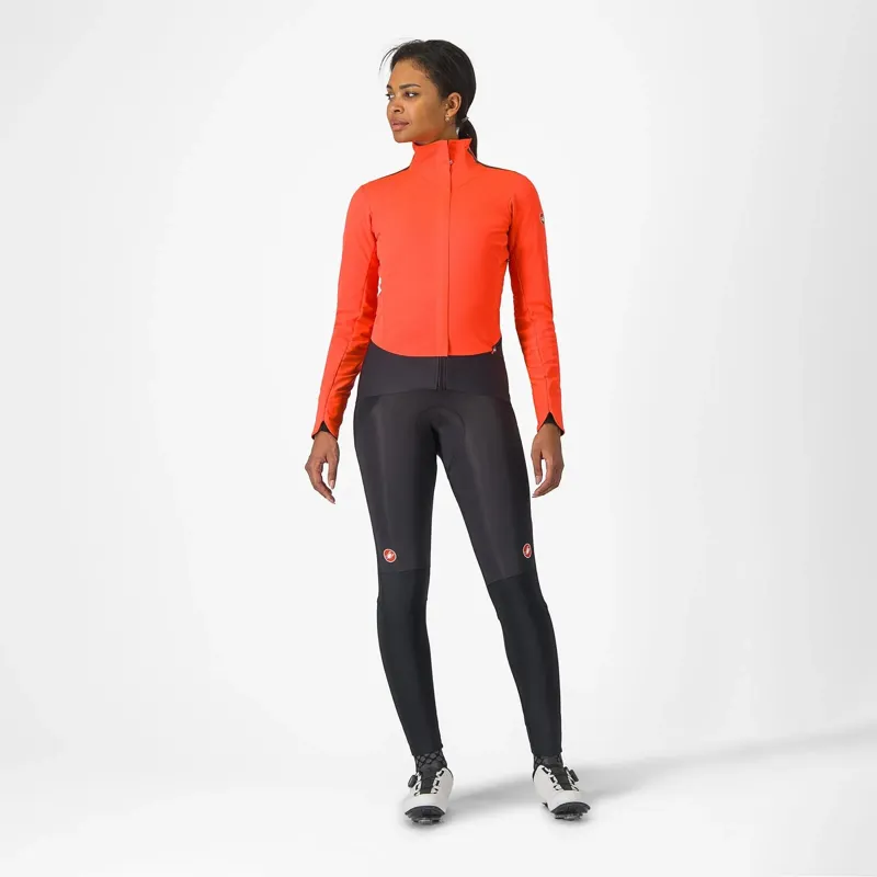  Castelli Alpha Doppio RoS Women's Jacket in Brilliant Pink/Dark Grey-7