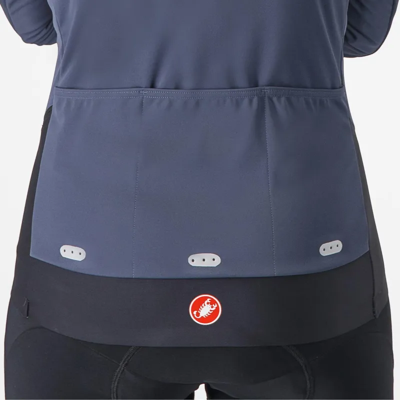  Castelli Alpha Doppio RoS Women's Jacket in Twilight Blue/Silver Reflex-6