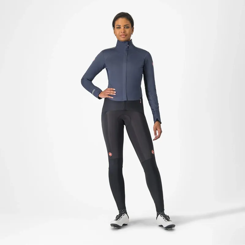  Castelli Alpha Doppio RoS Women's Jacket in Twilight Blue/Silver Reflex-7