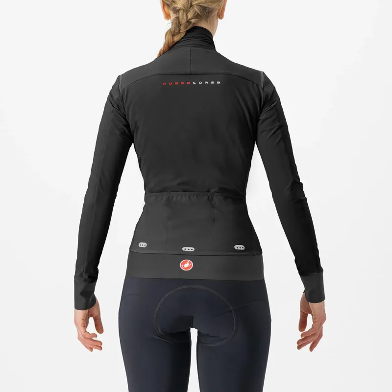 Castelli Alpha Flight RoS Women's Jacket in Light Black/Black Reflex-1