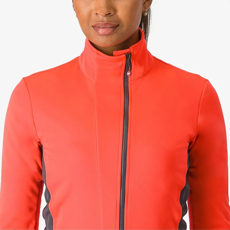 Castelli Transition 2 Women's Jacket in Brilliant Pink/Dark Grey-2