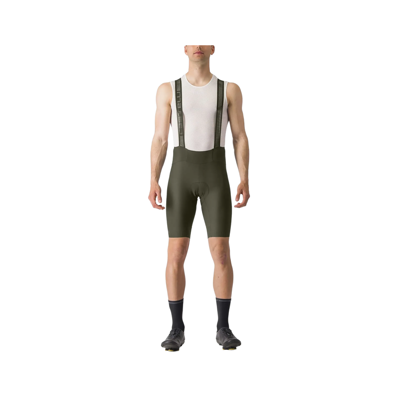 Balfes Bikes Castelli Espresso Bib Shorts in Dark Green | Free postage over £30, £10 off first order, price match & 0% finance.