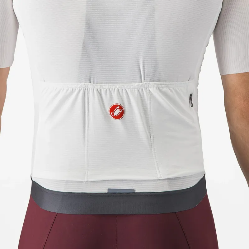 Castelli Espresso Short Sleeve Jersey in Ivory/Dark Grey-4