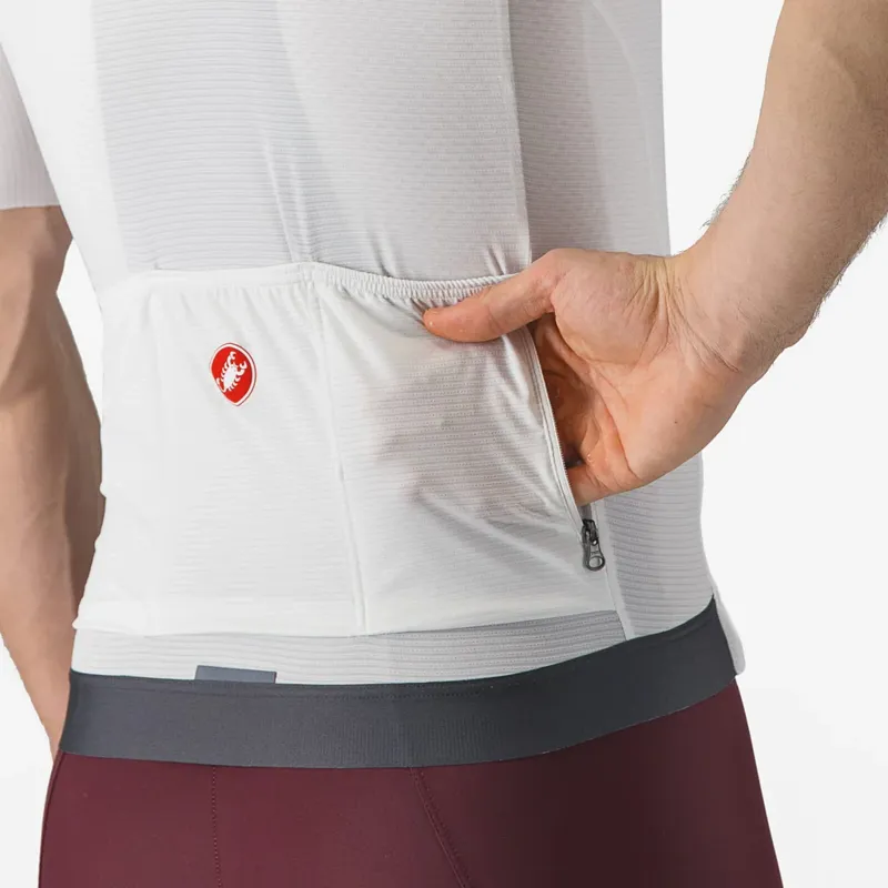 Castelli Espresso Short Sleeve Jersey in Ivory/Dark Grey-5