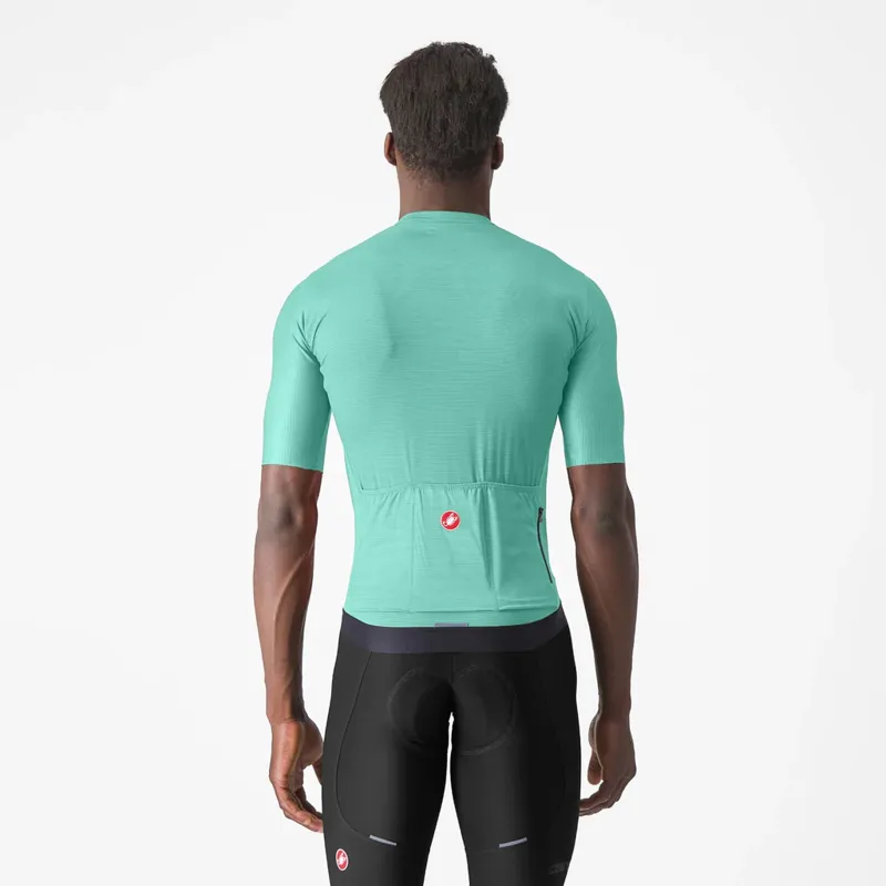 Castelli Espresso Short Sleeve Jersey in Pool Blue/Dark Grey-1