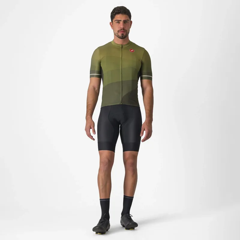 Castelli Orizzonte Short Sleeve Jersey in Green/Sage/Silver Moon-6