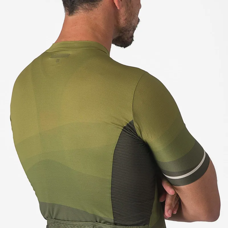 Castelli Orizzonte Short Sleeve Jersey in Green/Sage/Silver Moon-5
