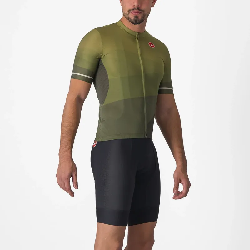 Castelli Orizzonte Short Sleeve Jersey in Green/Sage/Silver Moon-3