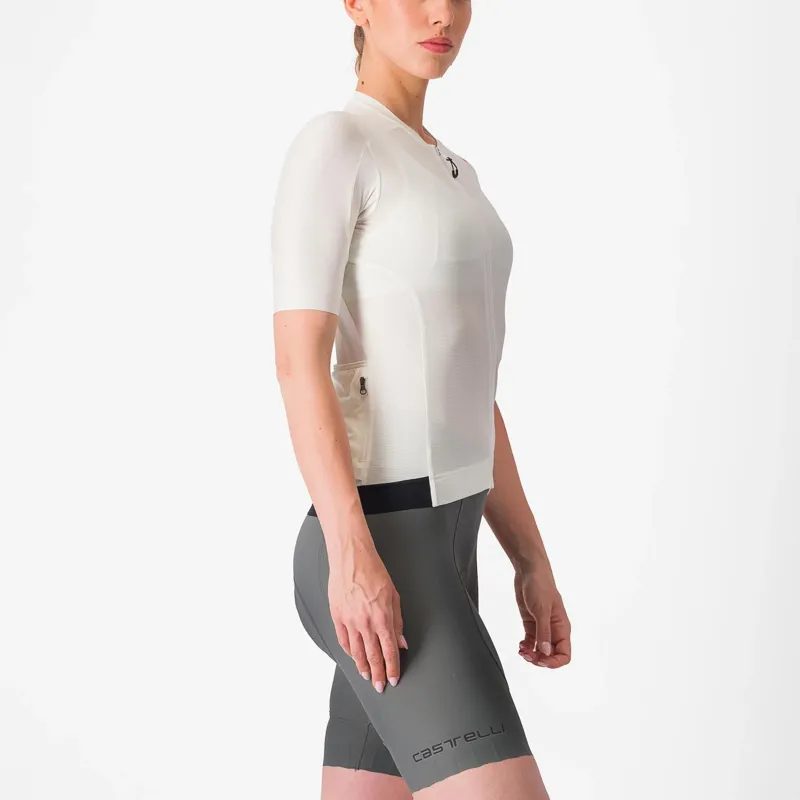 Castelli Espresso Women's Short Sleeve Jersey in Silver Moon/Dark Grey-2