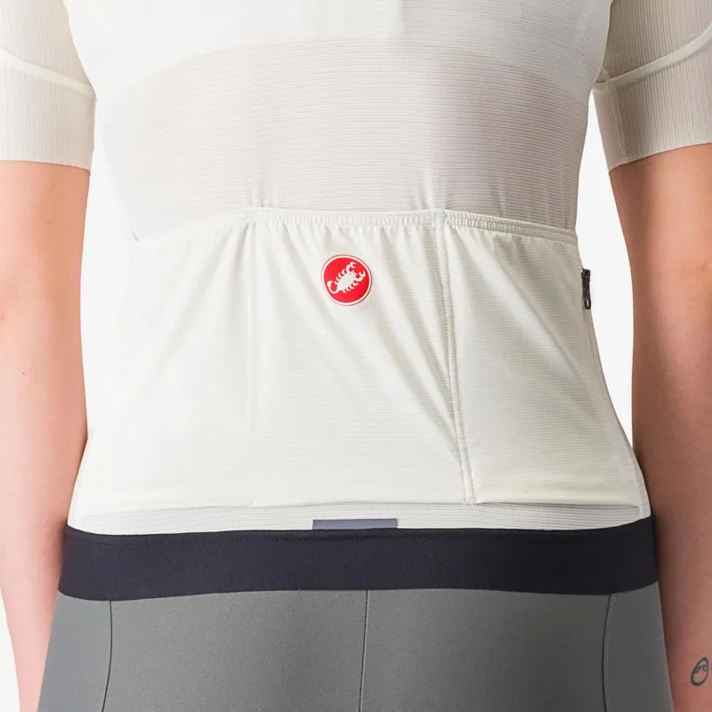 Castelli Espresso Women's Short Sleeve Jersey in Silver Moon/Dark Grey-4