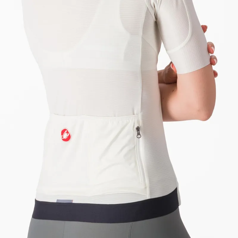 Castelli Espresso Women's Short Sleeve Jersey in Silver Moon/Dark Grey-5