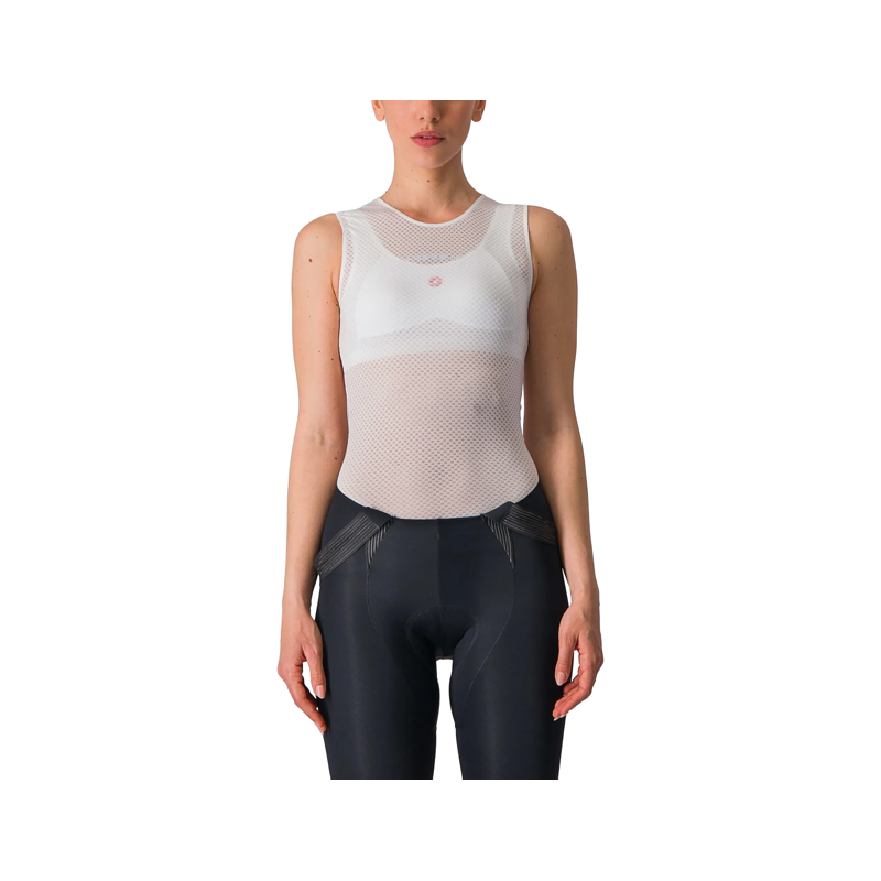 Balfes Bikes Castelli Pro Mesh Women's Sleeveless Base Layer in White | Free postage over £30, £10 off first order, price match & 0% finance.