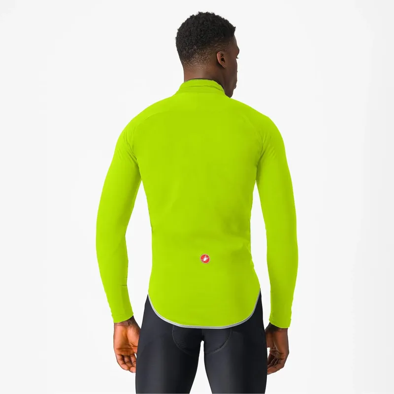 Castelli Ultra Rain Cape in Electric Lime/Silver Reflex-1