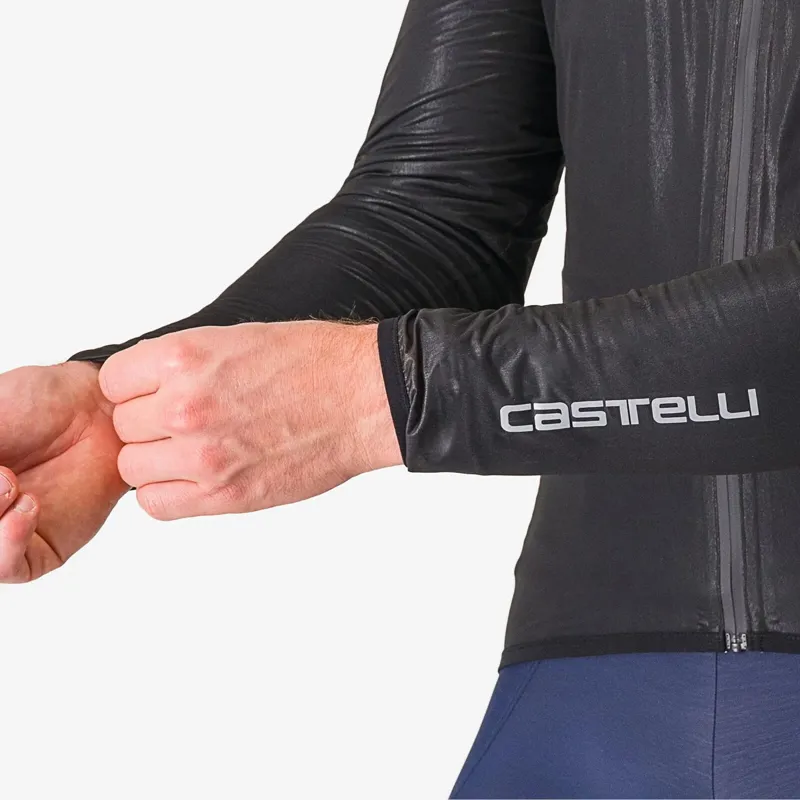 Castelli Squall Shell Jacket in Light Black/Silver Grey-3