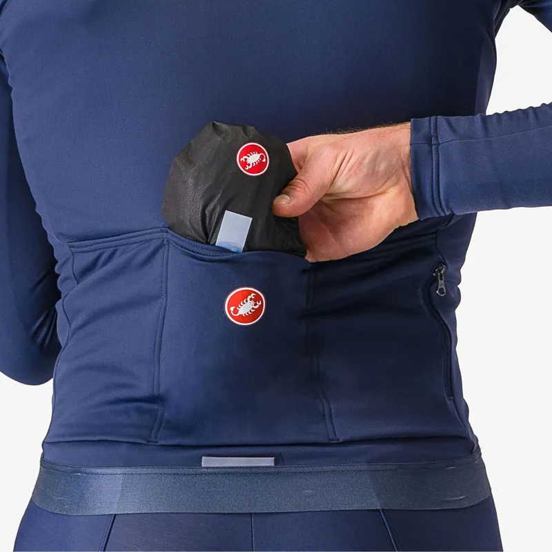 Castelli Squall Shell Jacket in Light Black/Silver Grey-4